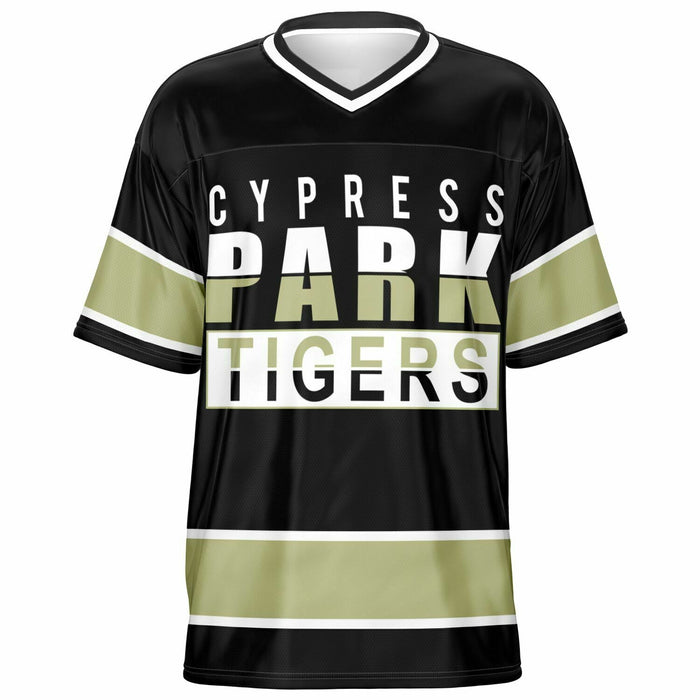 Cypress Park Tigers football jersey -  ghost view - front 13