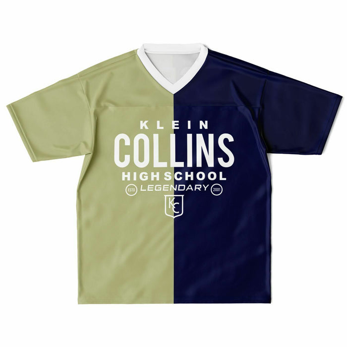 Klein Collins Tigers football jersey laying flat - front  04