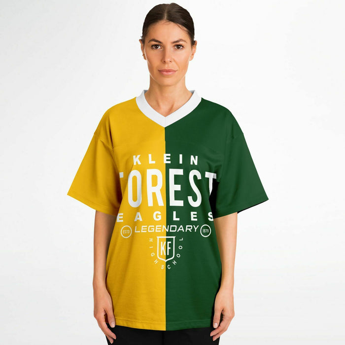 Women wearing Klein Forest Eagles football jersey