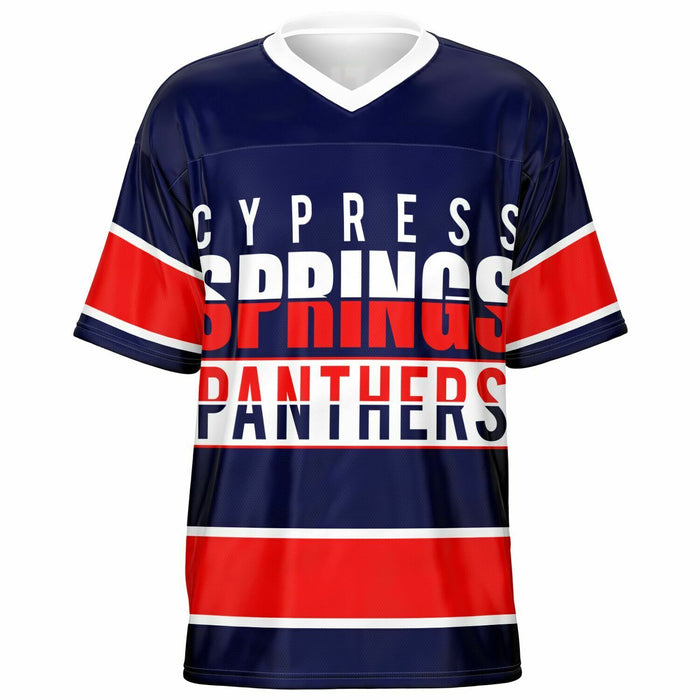 Cypress Springs Panthers football jersey -  ghost view - front