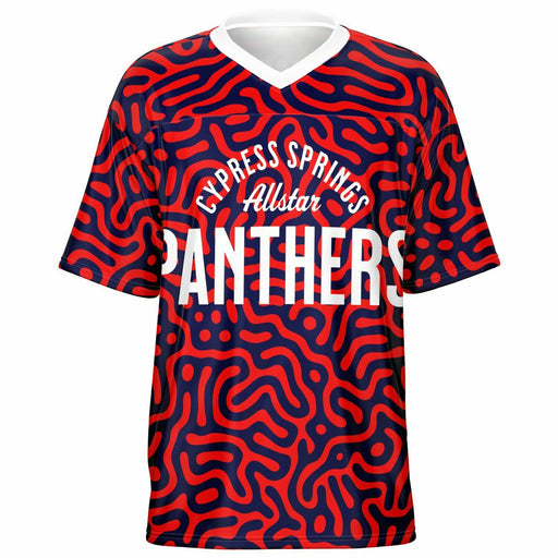 Cypress Springs Panthers football jersey -  ghost view - front