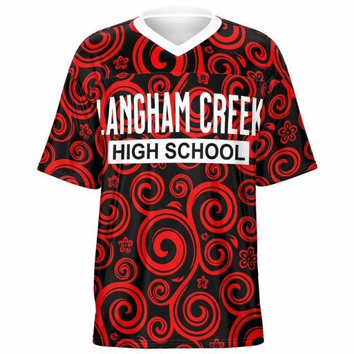 Langham Creek Lobos football jersey -  ghost view - front