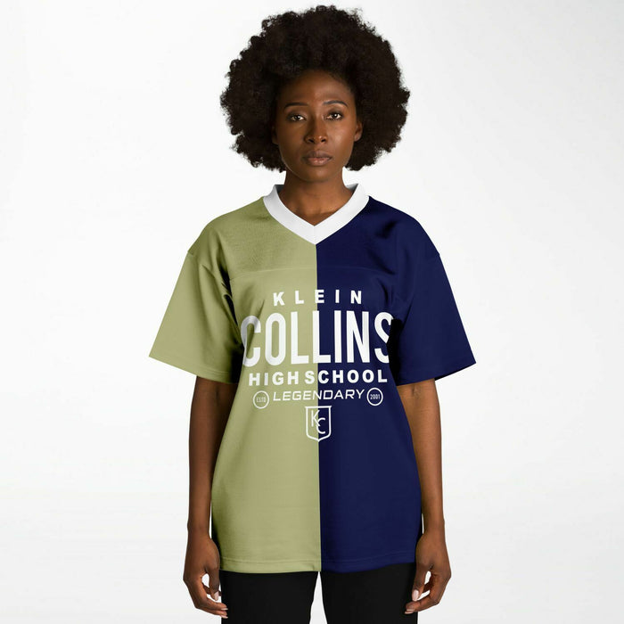 Black woman wearing Klein Collins Tigers football Jersey 04