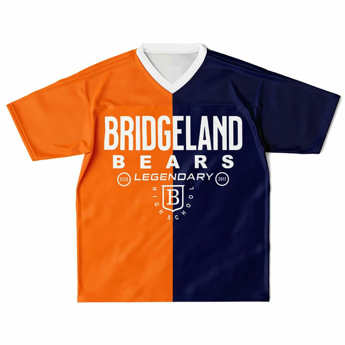 Bridgeland Bears football jersey laying flat - front 