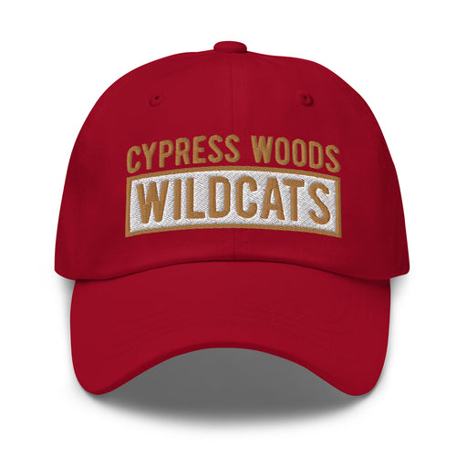 Cypress Woods Wildcats Deep Red Relaxed Fit Cap 202