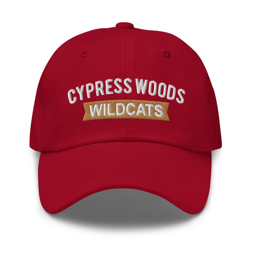 Cypress Woods Wildcats Deep Red Relaxed Fit Cap 203