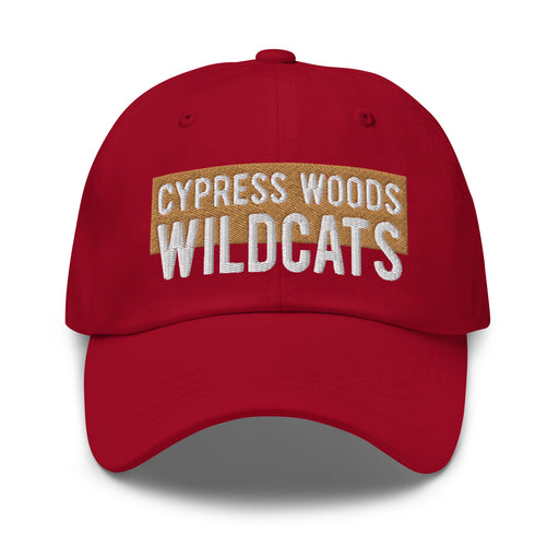 Cypress Woods Wildcats Deep Red Relaxed Fit Cap 204