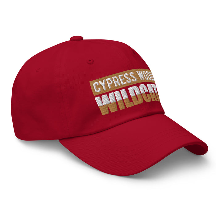 Cypress Woods Wildcats Deep Red Relaxed Fit Cap 201