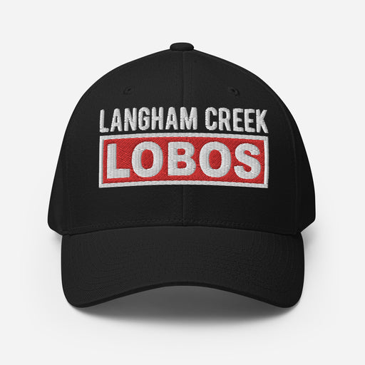 Langham Creek Lobos Flexfit Black Baseball Cap 202