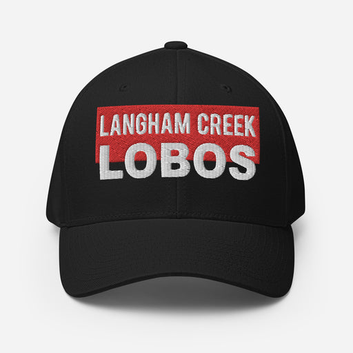 Langham Creek Lobos Flexfit Black Baseball Cap 204