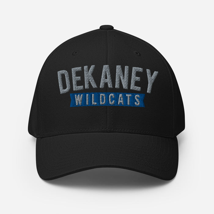 Dekaney Wildcats Flexfit Black Baseball Cap 203