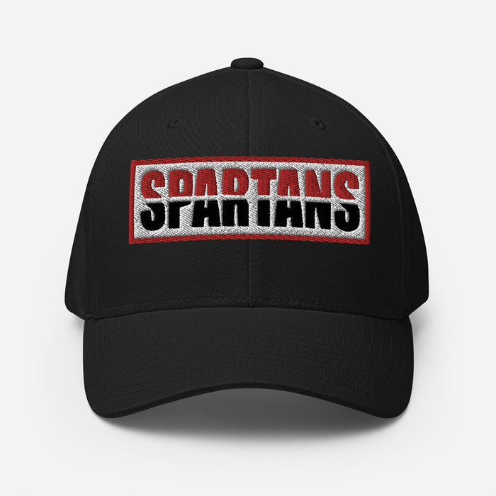 Porter Spartans Flexfit Black Baseball Cap 205