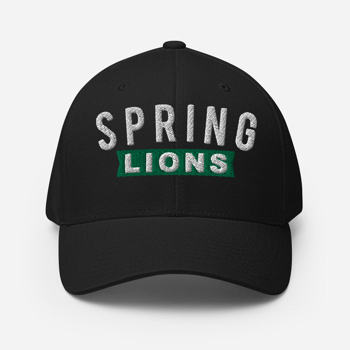 Spring Lions Flexfit Black Baseball Cap 203