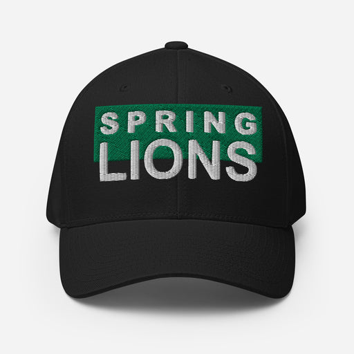 Spring Lions Flexfit Black Baseball Cap 204