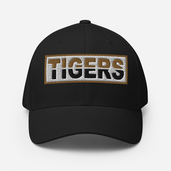 Conroe Tigers Flexfit Black Baseball Cap 205