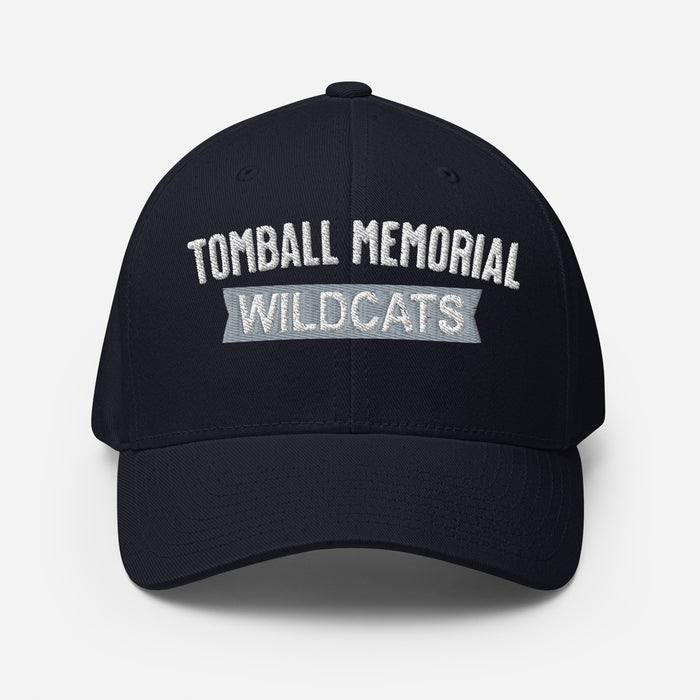 Tomball Memorial Wildcats Flexfit Navy Baseball Cap 203