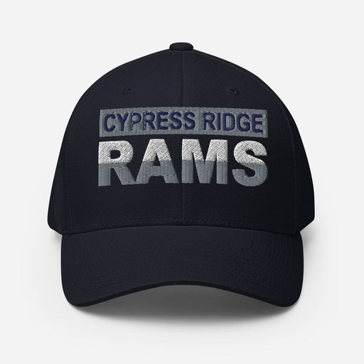 Cypress Ridge Rams Flexfit Navy Baseball Cap 201