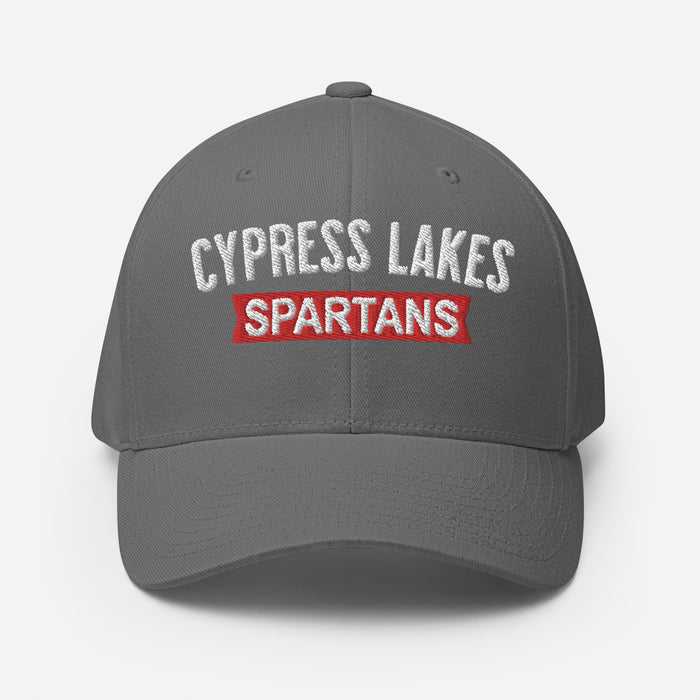 Cypress Lakes Spartans Flexfit Grey Baseball Cap 203