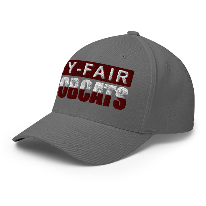 Cy-Fair Bobcats Flexfit Grey Baseball Cap 201