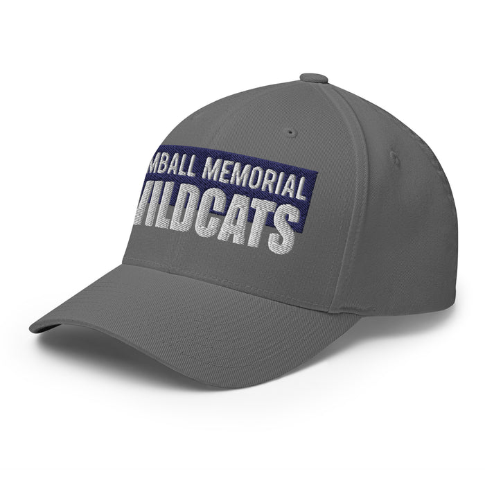 Tomball Memorial Wildcats Flexfit Grey Baseball Cap 204