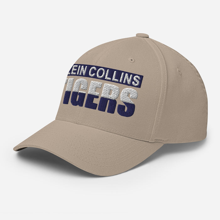 Klein Collins Tigers Flexfit Khaki Baseball Cap 201