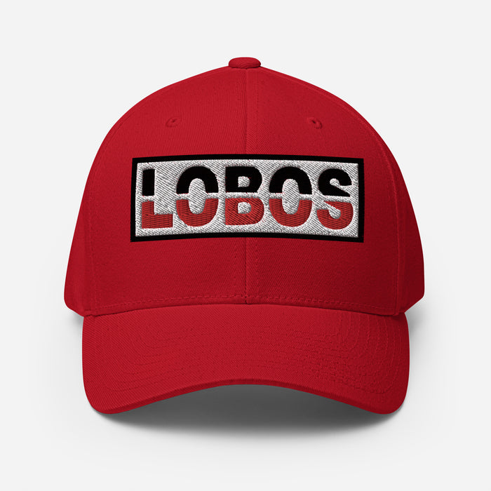 Langham Creek Lobos Flexfit Red Baseball Cap 205