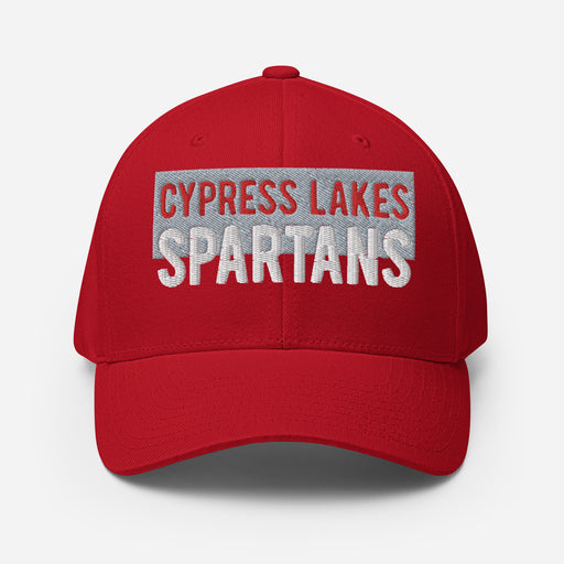 Cypress Lakes Spartans Flexfit Red Baseball Cap 204