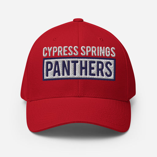 Cypress Springs Panthers Flexfit Red Baseball Cap 202