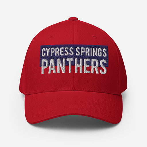 Cypress Springs Panthers Flexfit Red Baseball Cap 204