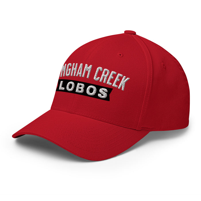 Langham Creek Lobos Flexfit Red Baseball Cap 203