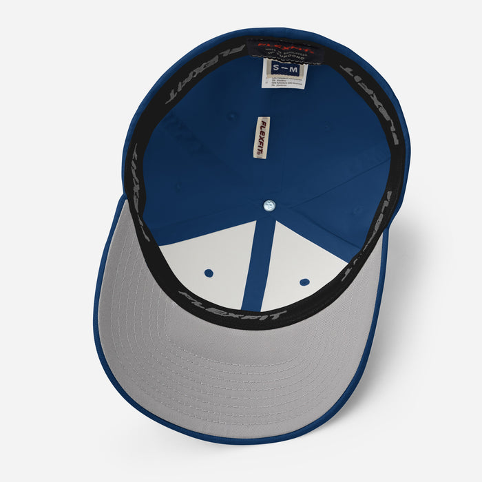 Underside view of New Caney Eagles Flexfit Royal Blue Baseball Cap 202