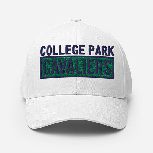 College Park Cavaliers Flexfit White Baseball Cap 201