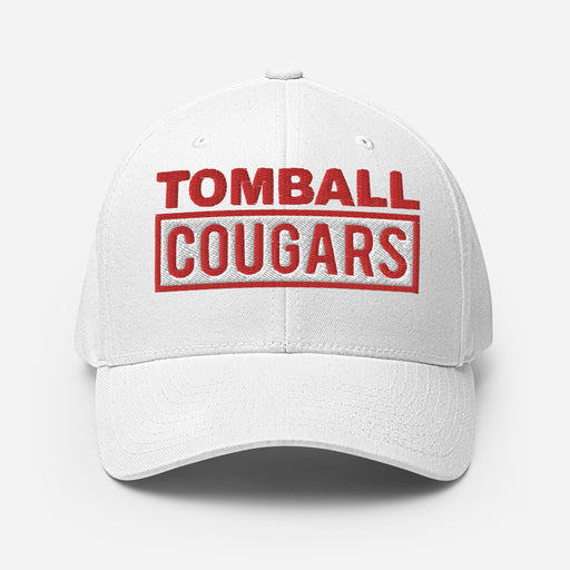 Tomball Cougars Flexfit White Baseball Cap 202