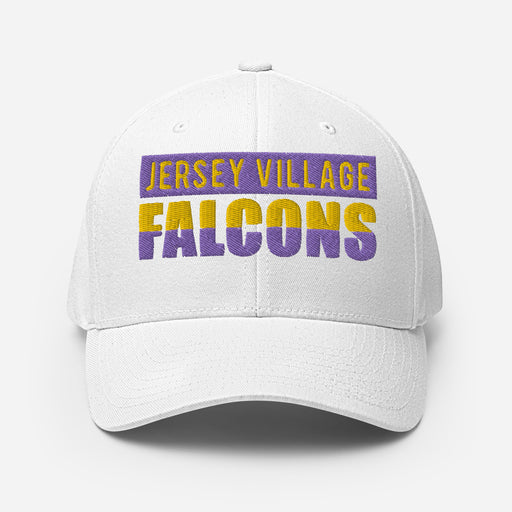 Jersey Village Falcons Flexfit White Baseball Cap 201