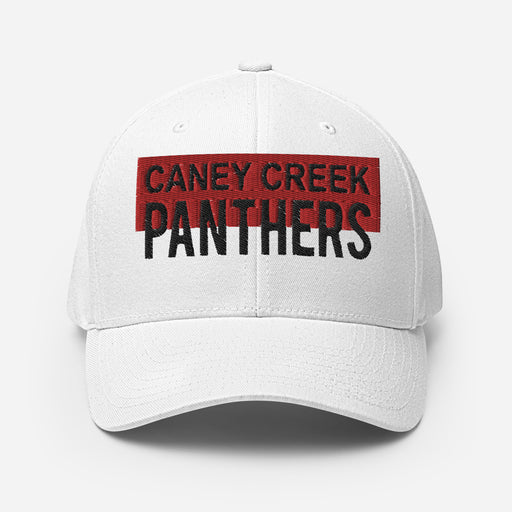 Caney Creek Panthers Flexfit White Baseball Cap 204