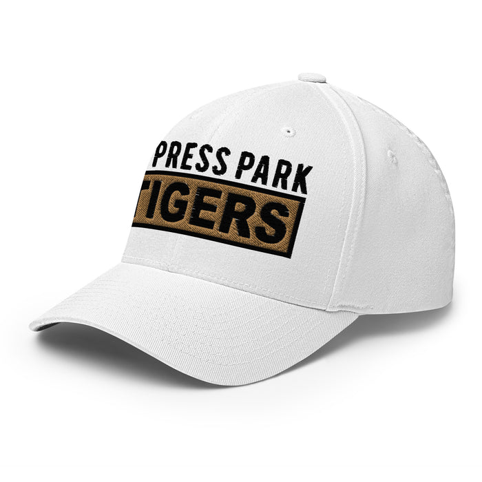 Cypress Park Tigers Flexfit White Baseball Cap 202