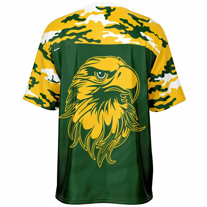 Klein Forest Eagles football jersey -  ghost view - back