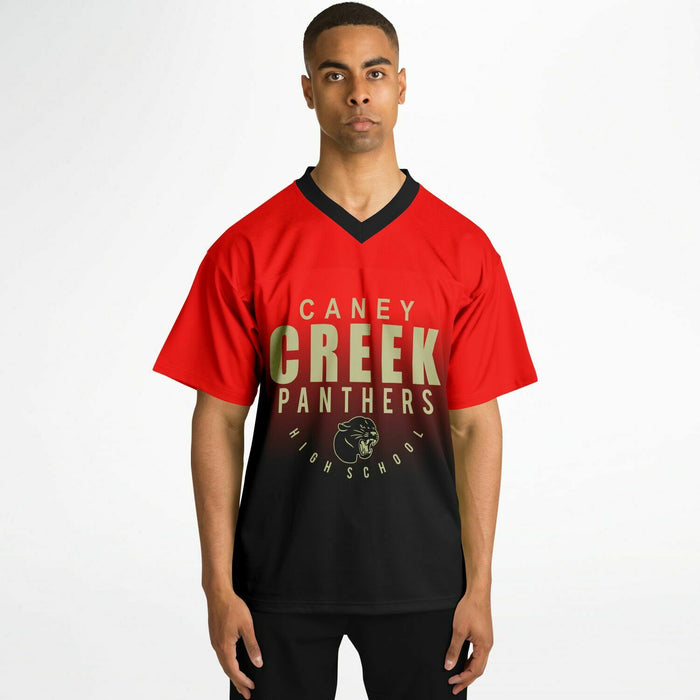 Black man wearing Caney Creek Panthers football Jersey 05