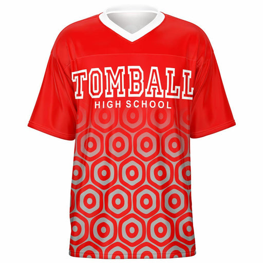 Tomball Cougars High School football jersey -  ghost view - front