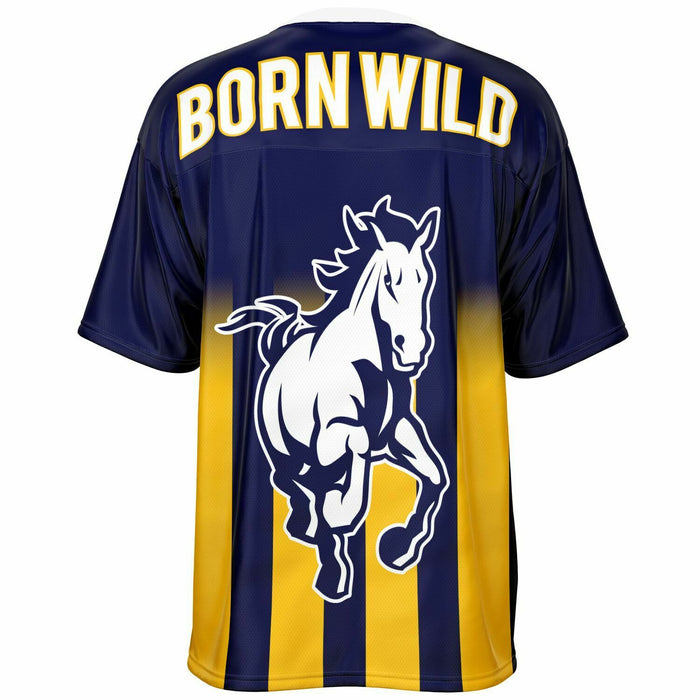 Cypress Ranch Mustangs football jersey -  ghost view - back