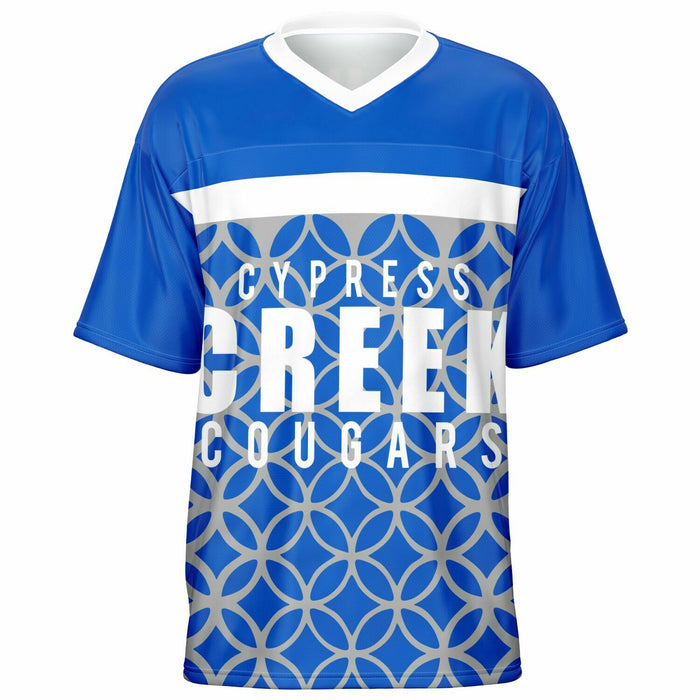 Cypress Creek Cougars football jersey -  ghost view - front