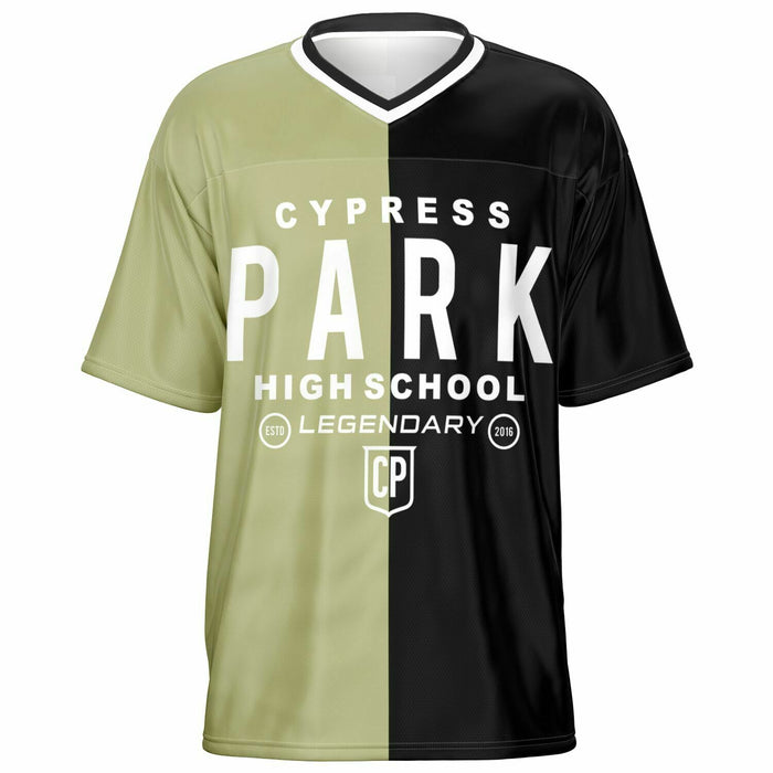 Cypress Park Tigers football jersey -  ghost view - front 04