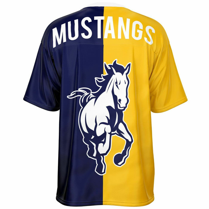 Cypress Ranch Mustangs football jersey -  ghost view - back