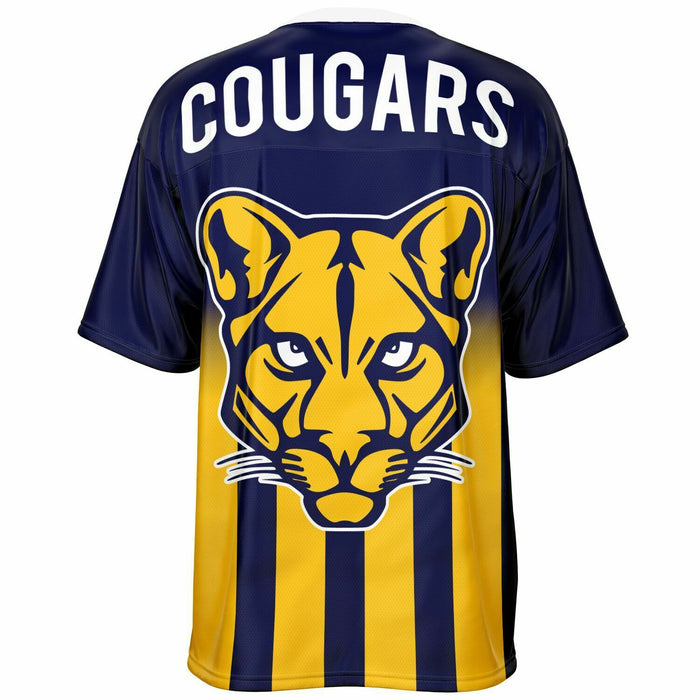 Nimitz Cougars High School football jersey -  ghost view - back