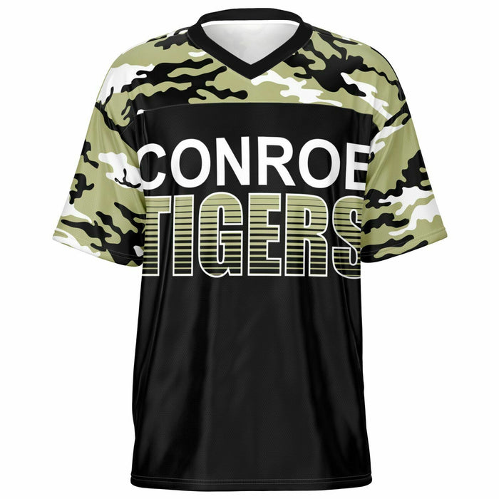 Conroe Tigers football jersey -  ghost view - front 08