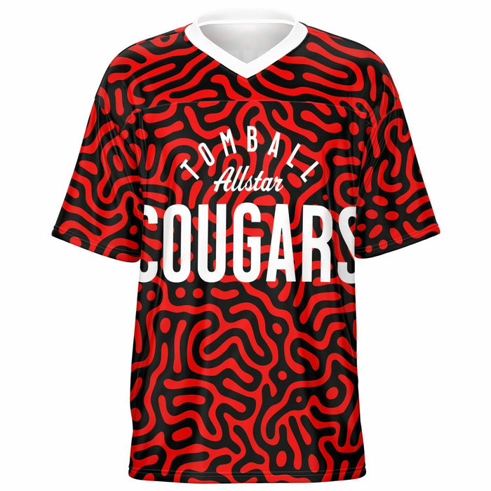 Tomball Cougars High School football jersey -  ghost view - front