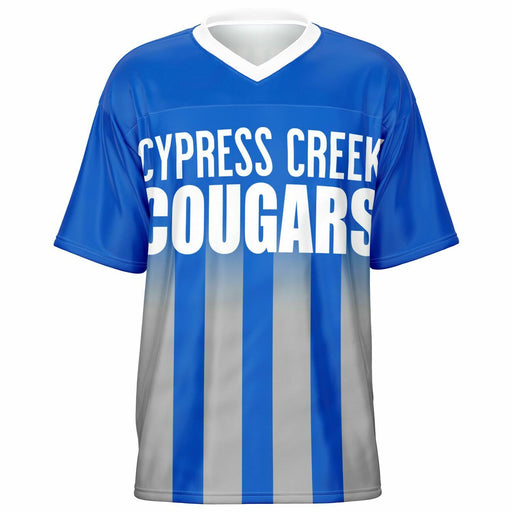 Cypress Creek Cougars football jersey -  ghost view - front