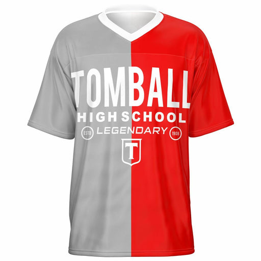 Tomball Cougars High School football jersey -  ghost view - front