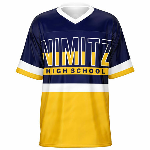 Nimitz Cougars High School football jersey -  ghost view - front