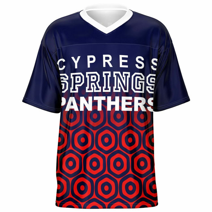 Cypress Springs Panthers football jersey -  ghost view - front